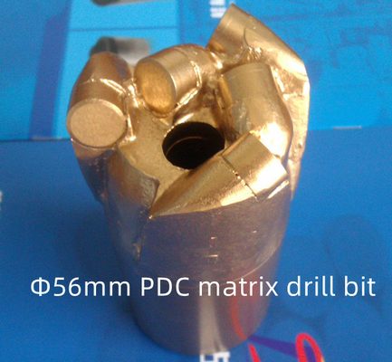 ดอกสว่านเจาะกระแทก PDC ขนาดเส้นผ่านศูนย์กลาง 56 มม. สำหรับการเจาะหิน